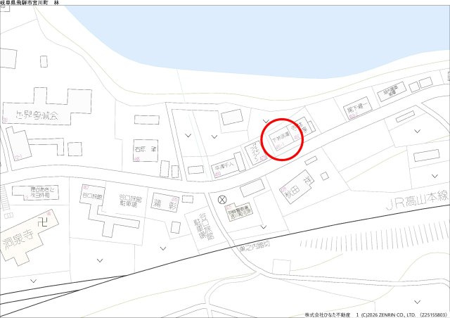 26/8/31NEW　戸建　飛騨市宮川町林　600万の地図