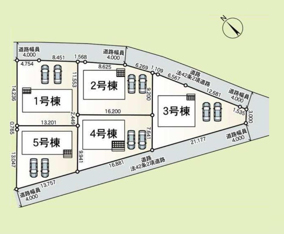 土浦市神立町第9　新築戸建　5号棟の区画図