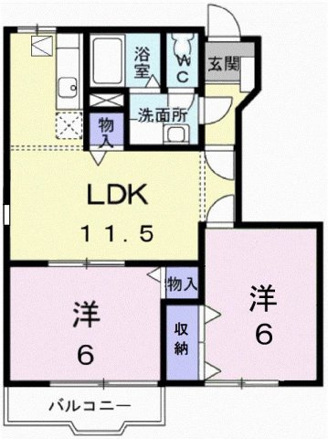 ビヴァリッチＡの間取り
