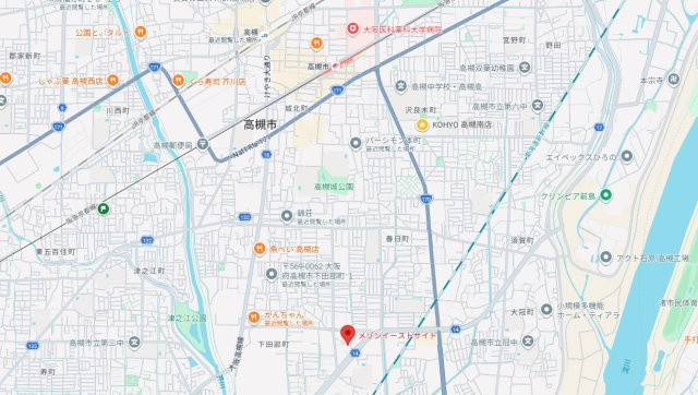 メゾンイーストサイドの地図