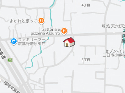 【地図】 | 福岡県筑紫野市二日市西３丁目