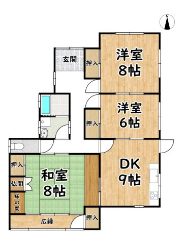 姫路市広畑区西夢前台4丁目/中古戸建の間取り