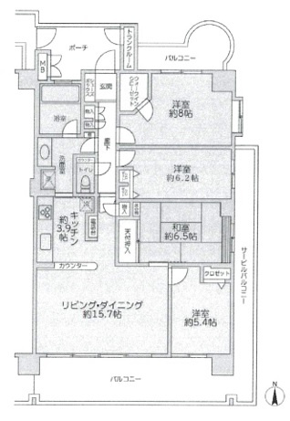 【間取り】 | ルネ・マザーズシティ北棟