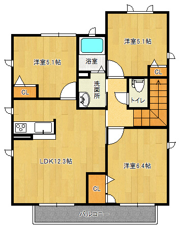 【間取り】 | シャーメゾン八多 | シャーメゾン八多A(GoodHome)