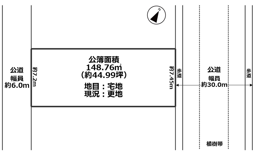 高島市マキノ町高木浜1丁目44坪売地の土地図