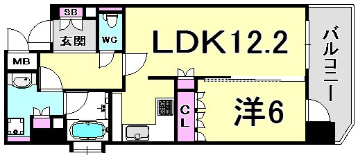 リーガル神戸海岸通りの間取り