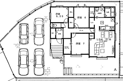 神戸市北区筑紫が丘　新築一戸建ての間取り