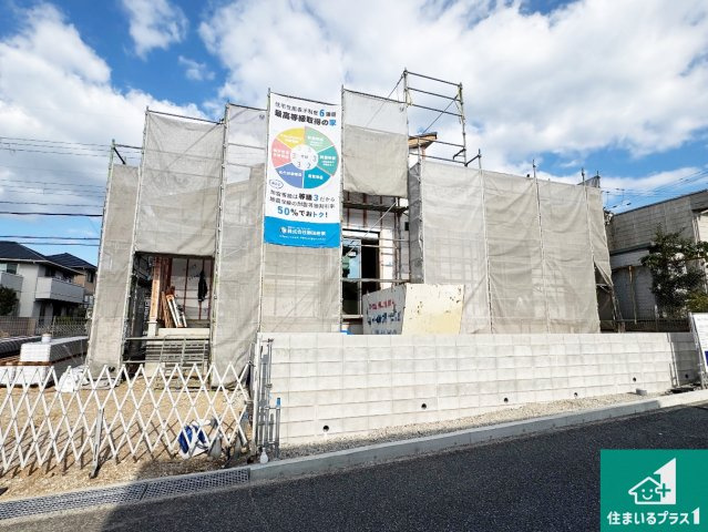 ■神戸市北区筑紫が丘　新築一戸建ての外観|周辺は落ち着いた街並みの住宅地！子育てがしやすい住環境です！まだ未完成ですが、現地でしかわからない事もございます。是非一度ご覧ください。