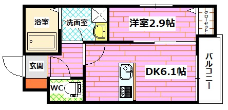 アプロウズ府中町浜田の間取り