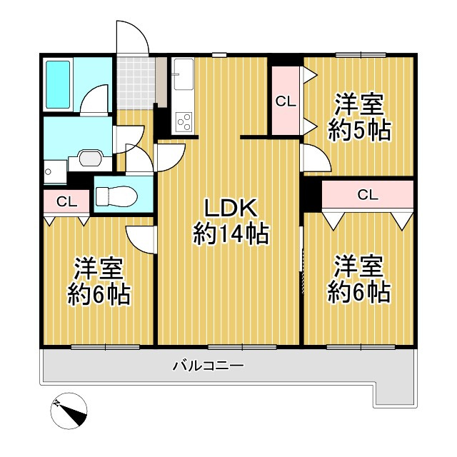 ユニライフ宇治Ⅲの間取り