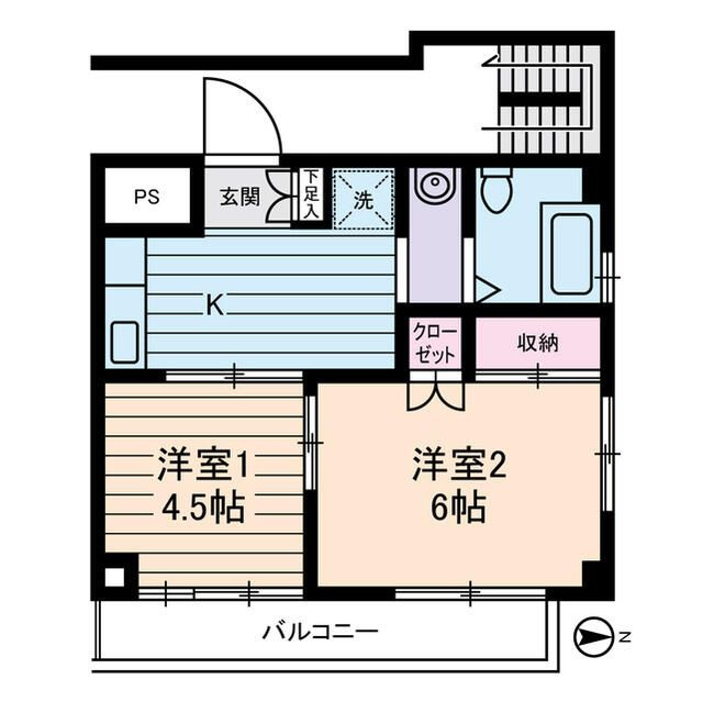 Ｚマンションの間取り