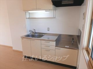 ベル　メゾン　可部　D棟のキッチン|浄水器一体型シャワー水栓