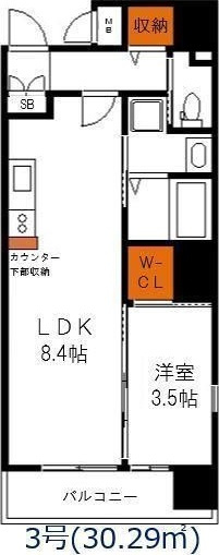 アンシャルム大濠プレミアの間取り