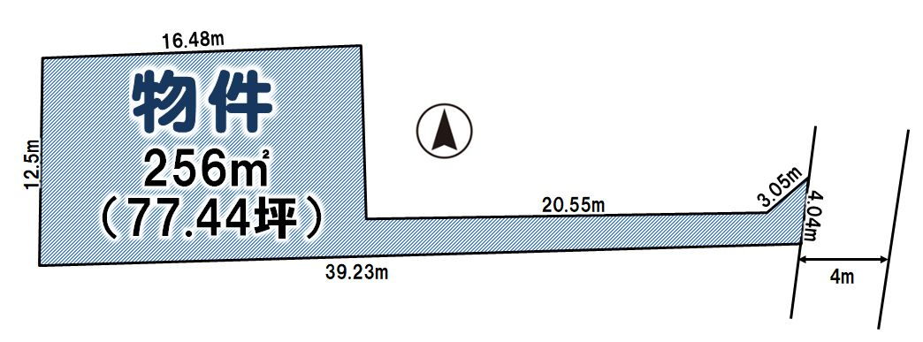 小山市間々田の土地図