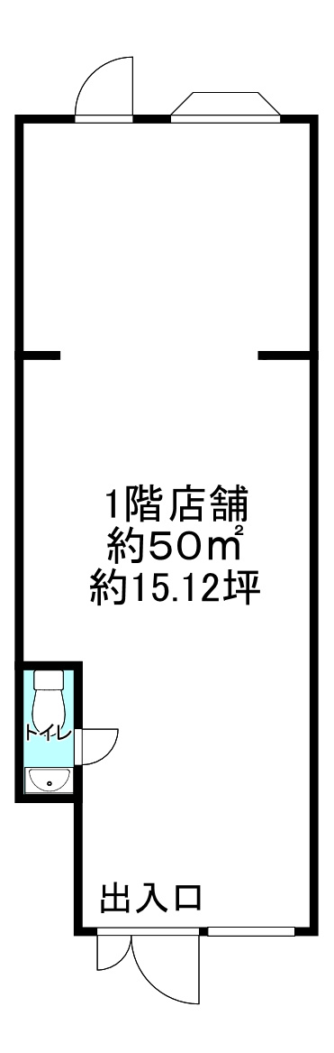 豊中市岡町の店舗事務所の間取り
