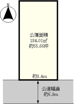 姫路市広畑区本町1丁目土地の土地図
