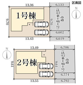 リーブルガーデン葛城市葛木3期の区画図