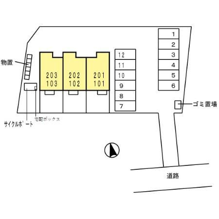 パティオの区画図