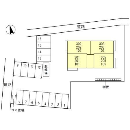 ルミナス奥井の区画図