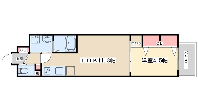 【間取り】 | スプランディッド江坂DUE