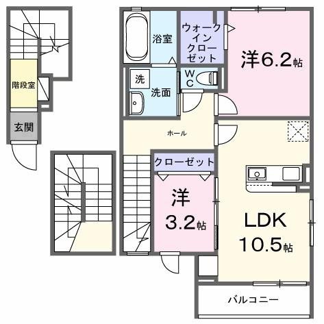 【間取り】 | ラ・ポーズ葛原