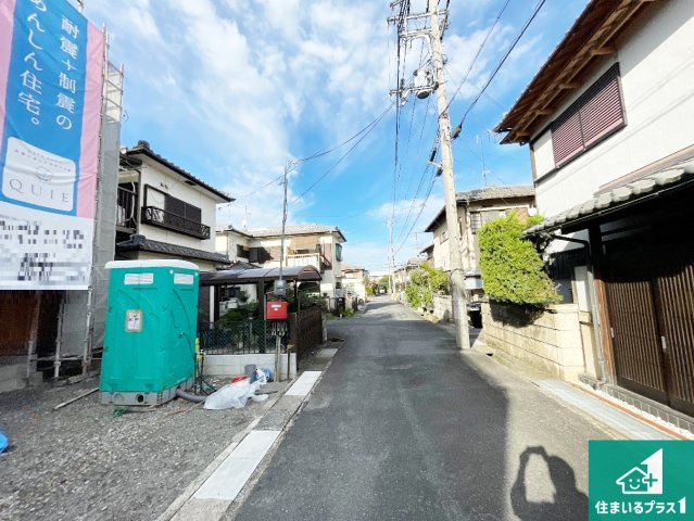 大津市際川　第2期　新築一戸建ての前面道路含む現地写真|周辺は落ち着いた街並みの住宅地！子育てがしやすい住環境です！まだ未完成ですが、現地でしかわからない事もございます。是非一度ご覧ください。