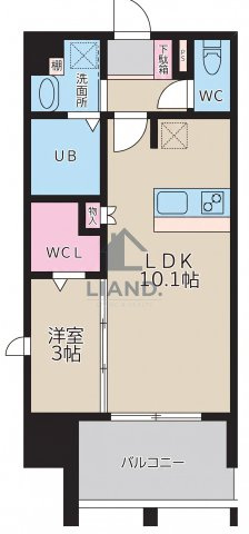 ブラン・スタイル博多314　春住小学校区の間取り|ブラン・スタイル博多314