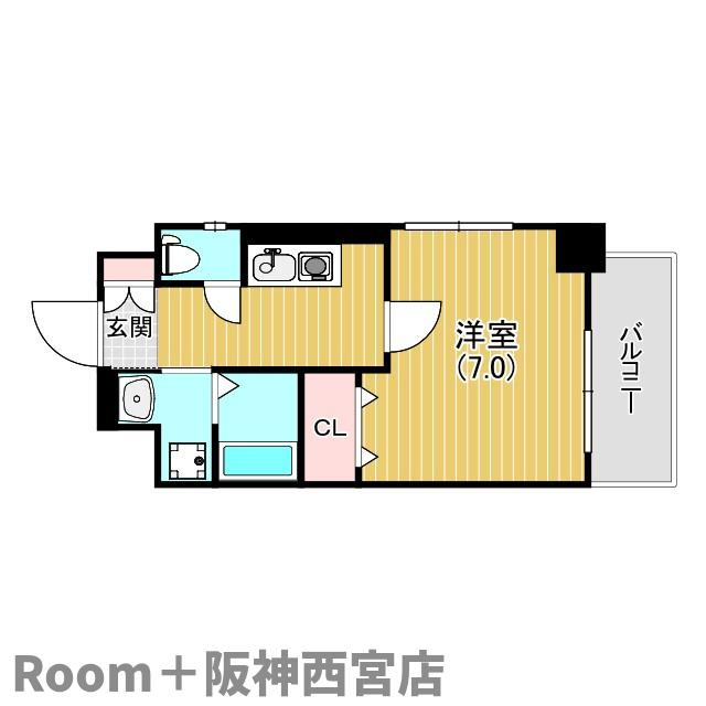 プライマル西宮夙川の間取り