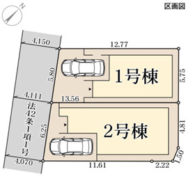 リーブルガーデン明石市野々上2期の区画図