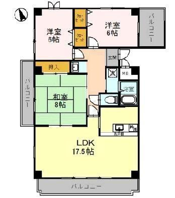 コーポ堂の前の間取り
