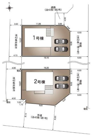クレイドルガーデン鳴門市撫養町南浜第2の区画図