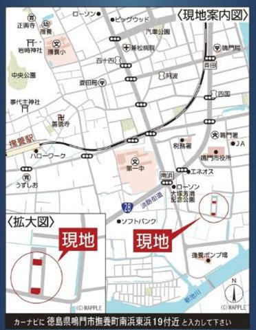 クレイドルガーデン鳴門市撫養町南浜第2の地図