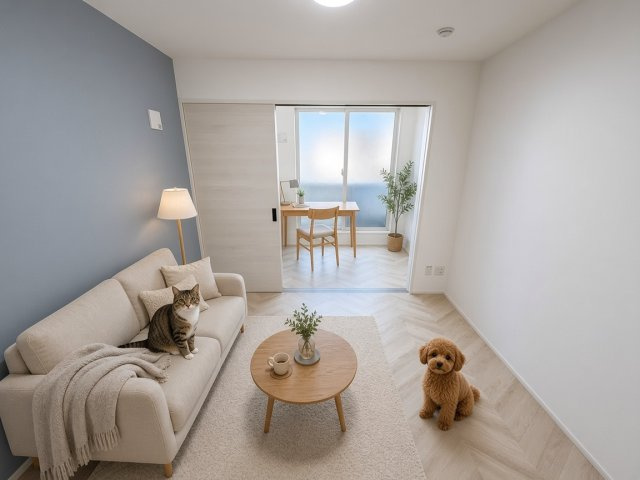 子犬と春風のダイアリーの居間・リビング|家具設置イメージンぐ画像　※実際に家具家電は付きません