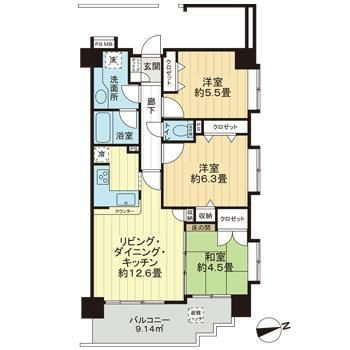 ロイヤルタワー春日の間取り