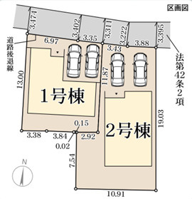 リーブルガーデン天理市勾田町2期の区画図