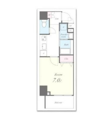 墨田区亀沢３丁目の賃貸マンションの間取り