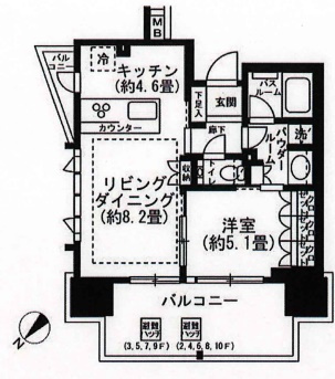 ヴェレーナグラン北赤羽マナープレイスの間取り