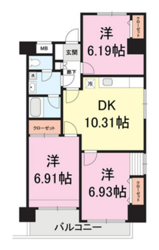 コスモリード池上の間取り|間取り