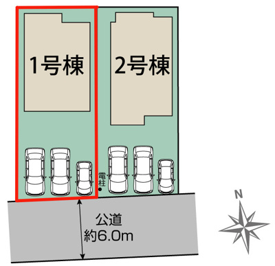 【区画図】 | Blooming　Garden　西中央3丁目　1号棟