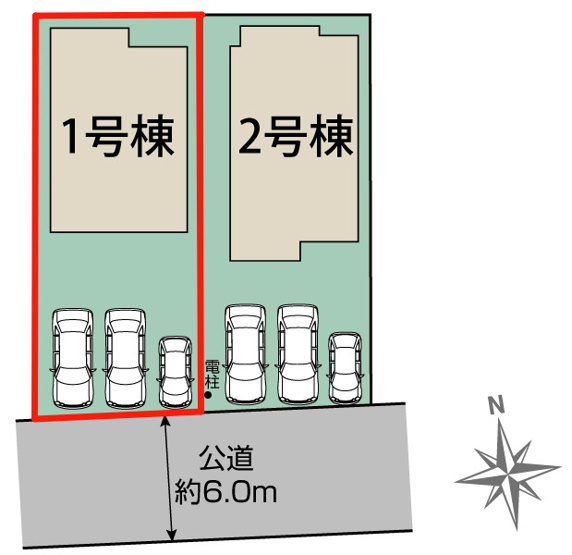 【区画図】 | Blooming　Garden　西中央3丁目　1号棟