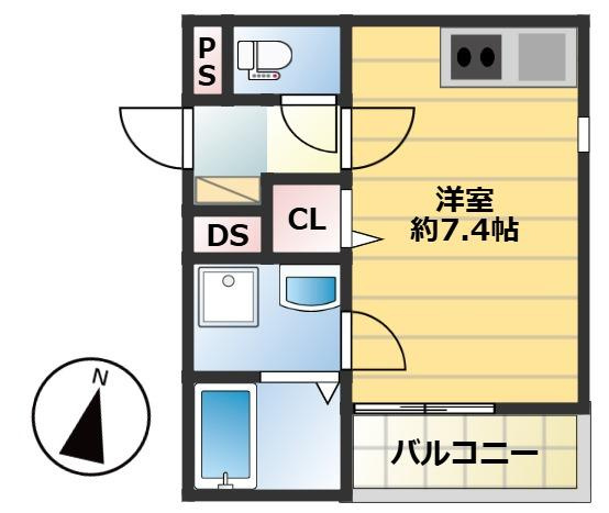 仮称）西区今宿東２丁目A棟新築APの間取り