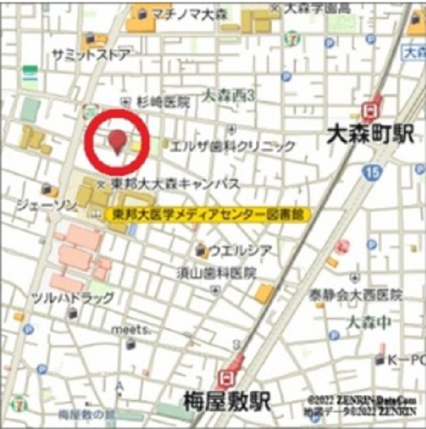 アジールコート大森西の地図