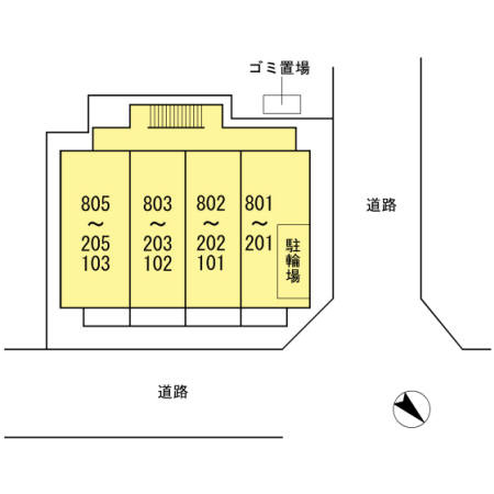 グレイスコートの区画図