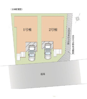 三浦郡葉山町長柄２期　新築戸建　全２棟2号棟の区画図