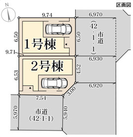 リーブルガーデン堺市堺区大浜中町4期の区画図