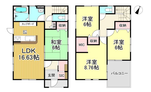 知多市八幡字森之前の設備|ベビーカー等も収納可能で玄関がスッキリ見えるSIC完備☆