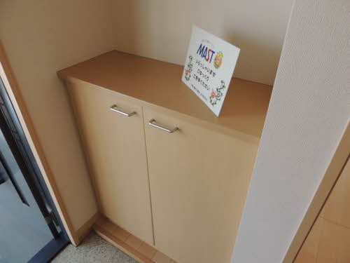 熊本市南区近見１丁目のアパートの玄関