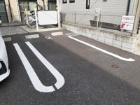 駐車場に車を止められます