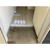 収納もある玄関です