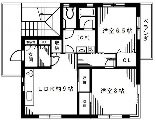 ポーラスターハイツの間取り|間取りです。